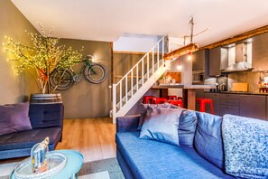 Casa, 2 habitaciones, se aceptan mascotas | Área de sala de estar