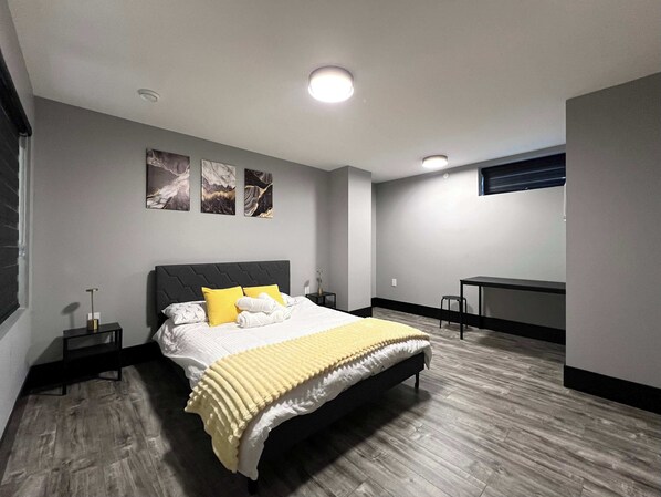 2 bedrooms, iron/ironing board, travel crib, WiFi