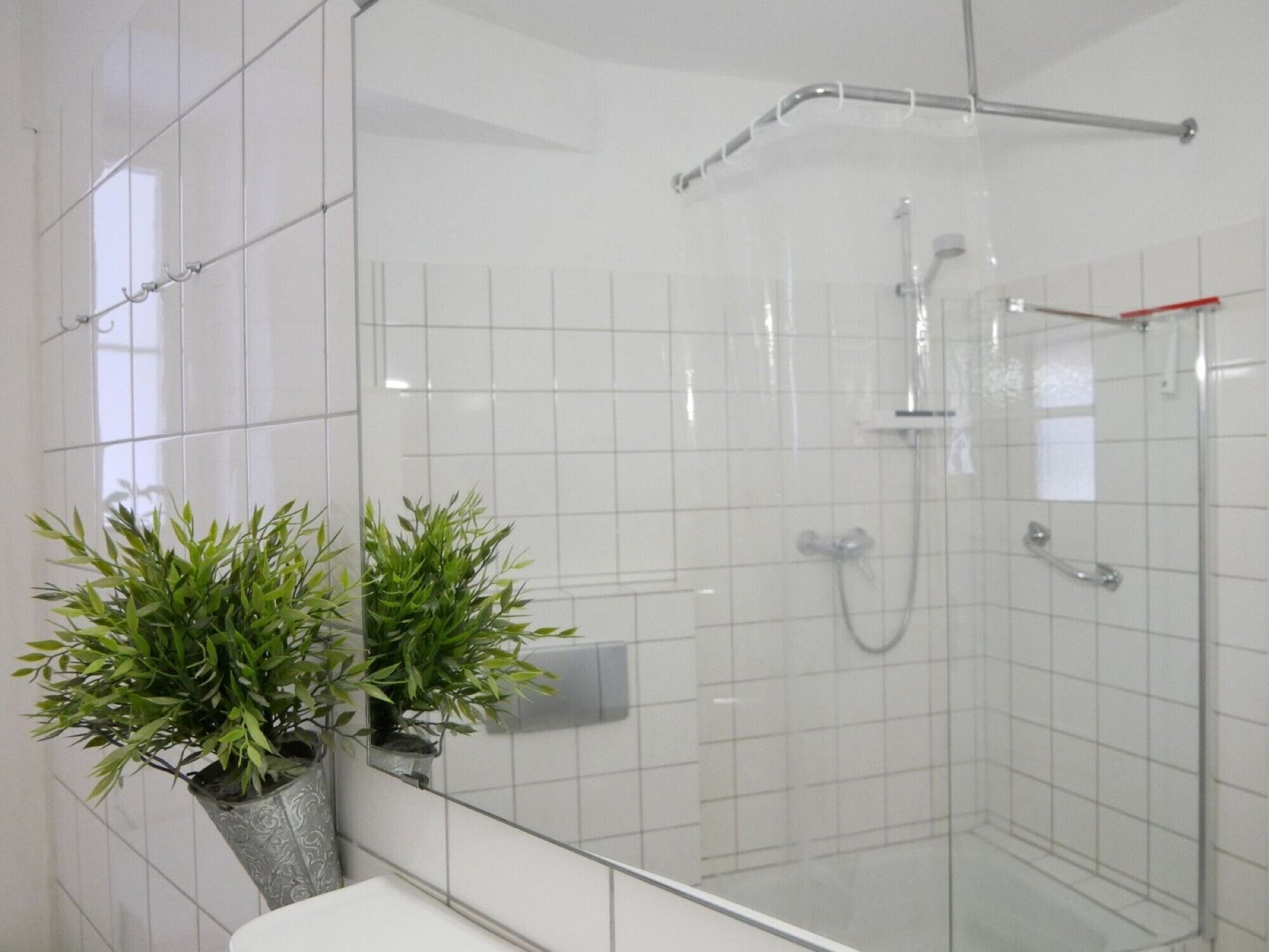 Ducha, secador de pelo, toallas