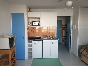 Microondas, horno, placa de cocina