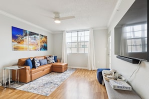 Smart TV, books, stereo, computer monitors
