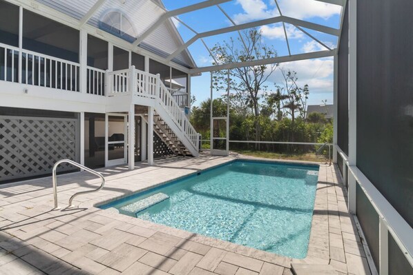 A heated pool