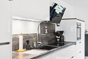 Fridge, oven, stovetop, dishwasher - Spacious Allgäu loft | maisonette style (Nesselwang)