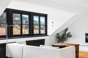 TV, books - Spacious Allgäu loft | maisonette style (Nesselwang)