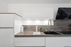 Fridge, oven, stovetop, dishwasher - Spacious Allgäu loft | maisonette style (Nesselwang)