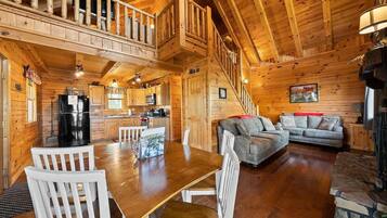 TV, fireplace, offices