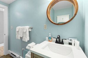 Hair dryer, towels