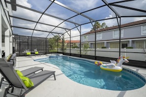 A heated pool