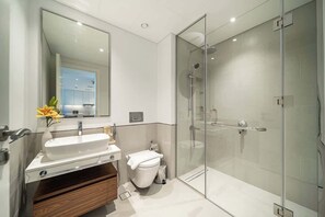 Shower, hair dryer
