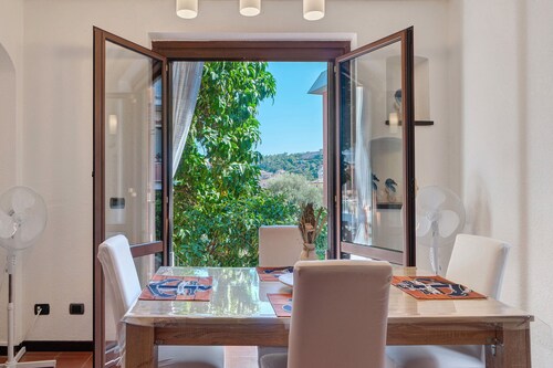 Apartment 'Sole E Mare' with Shared Pool, Private Terrace and Garden