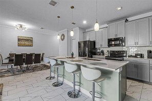 Oven, stovetop, dishwasher, coffee/tea maker