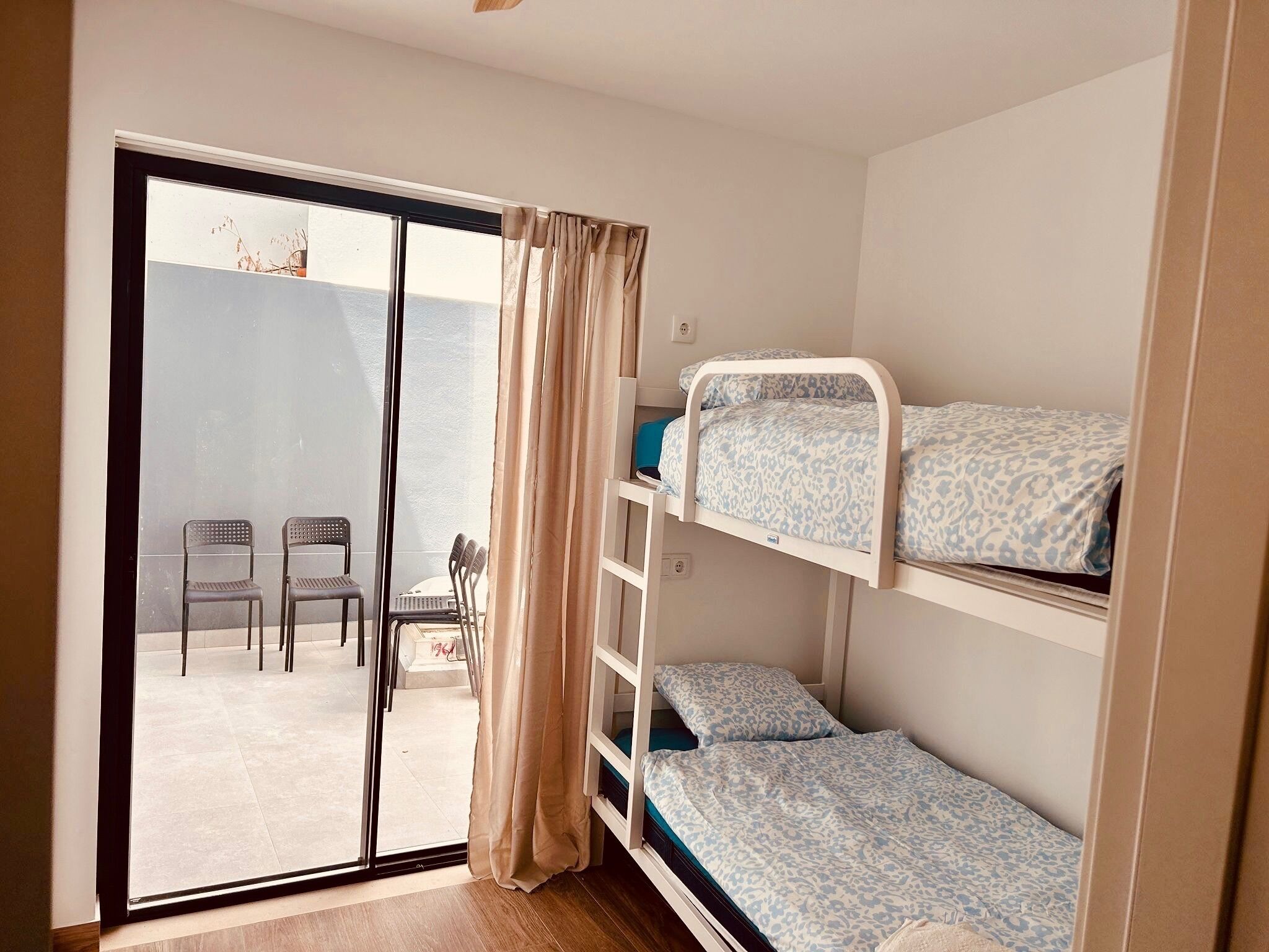 1 bedroom, iron/ironing board, free wired Internet, bed sheets