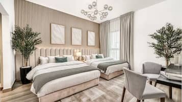 Deluxe-huoneisto, näköala kanavalle | Tallelokero huoneessa, yksilöllisesti sisustettu