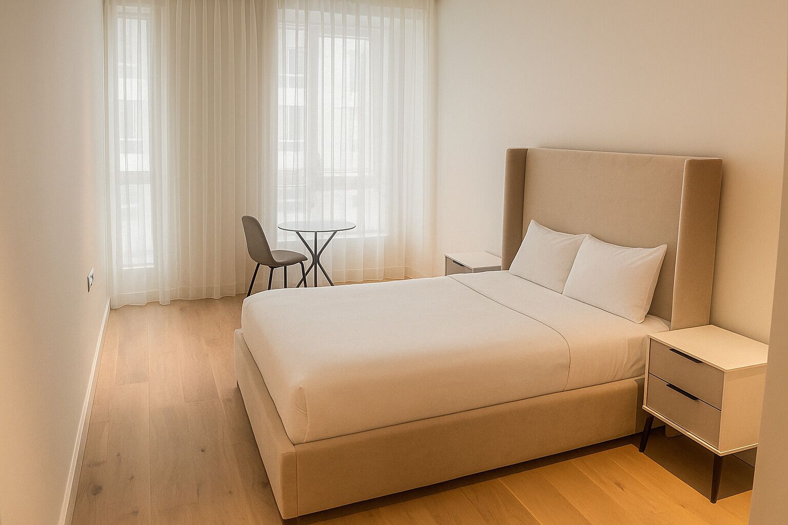 2 bedrooms, iron/ironing board, WiFi, bed sheets