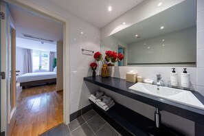 Hair dryer, towels