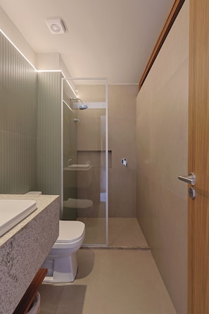 Towels, soap, shampoo, toilet paper