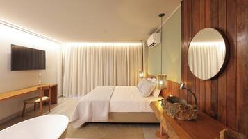 Minibar, blackout curtains, iron/ironing board, free WiFi