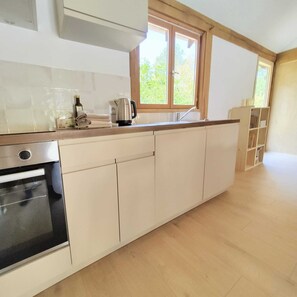 Fridge, oven, stovetop, dishwasher