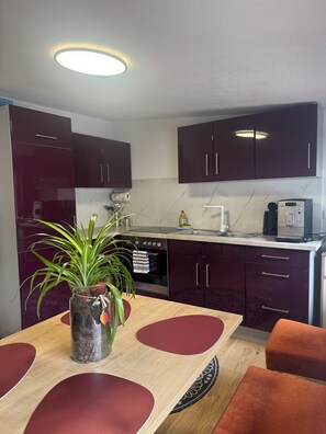 Private kitchen - Cozy attic apartment with mountain views in Schönwies (Schönwies)