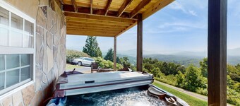 Stunning Home with large deck, hot tub and stunning mountain and lake views