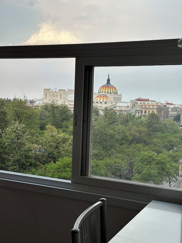 Uitzicht vanuit de kamer