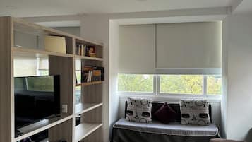 Desk, laptop workspace, free WiFi