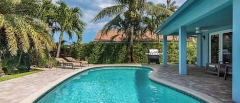 A heated pool