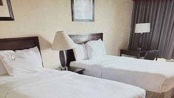 Desk, free WiFi, bed sheets