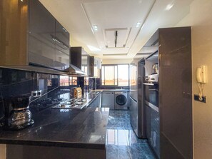 Microwave, oven, stovetop, dishwasher
