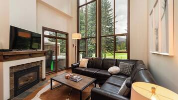 Télévision, cheminée