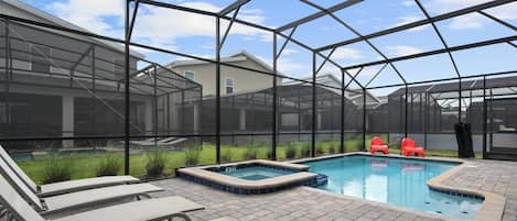 A heated pool