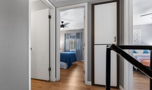 2 bedrooms, in-room safe, iron/ironing board, bed sheets