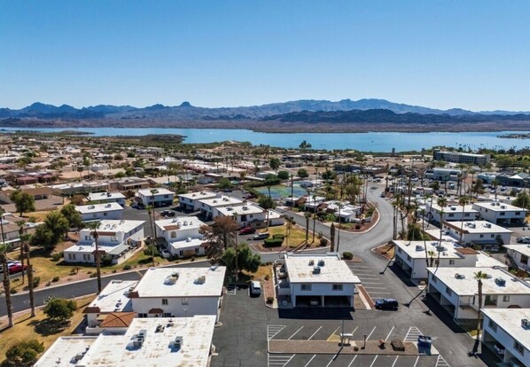 Aerial view - Cozy 2-Bed Lake Havasu Gem - Steps to Lake & Dining! (Lake Havasu City)