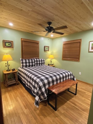 Primary bedroom - Amazing view,sleeps 7 hot tub,Wi-Fi, game room,fire pit total privacy on 4 acres (Murphy)