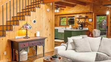 TV, caminetto, studio