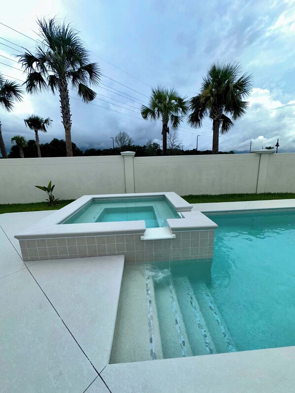 Outdoor pool, a heated pool