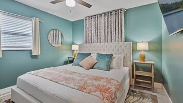 3 bedrooms, iron/ironing board, travel cot, WiFi