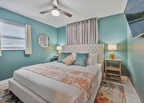 3 bedrooms, iron/ironing board, travel cot, WiFi