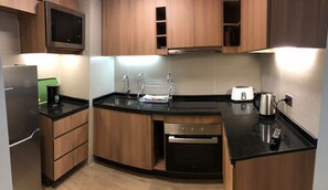 Private kitchen - Con todo lo que necesitas, depto 1D/1B en Estoril (Santiago)