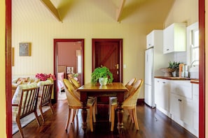 Dining - Lily Pond Views | Cosy Rainforest Cottage | Byron Bay Hinterland (Dorroughby)
