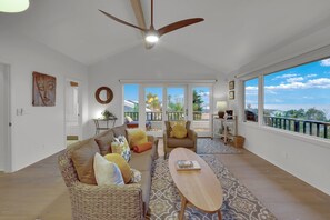 TV connectée, cheminée, livres, chaîne hi-fi