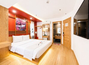 ห้องดีลักซ์ดับเบิล | เครื่องนอนป้องกันสารก่อภูมิแพ้, Wi-Fi ฟรี, ผ้าปูที่นอน