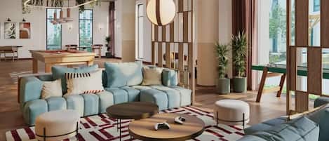 Sala de estar en el lobby