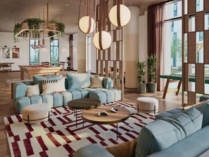 Coin salon dans le hall