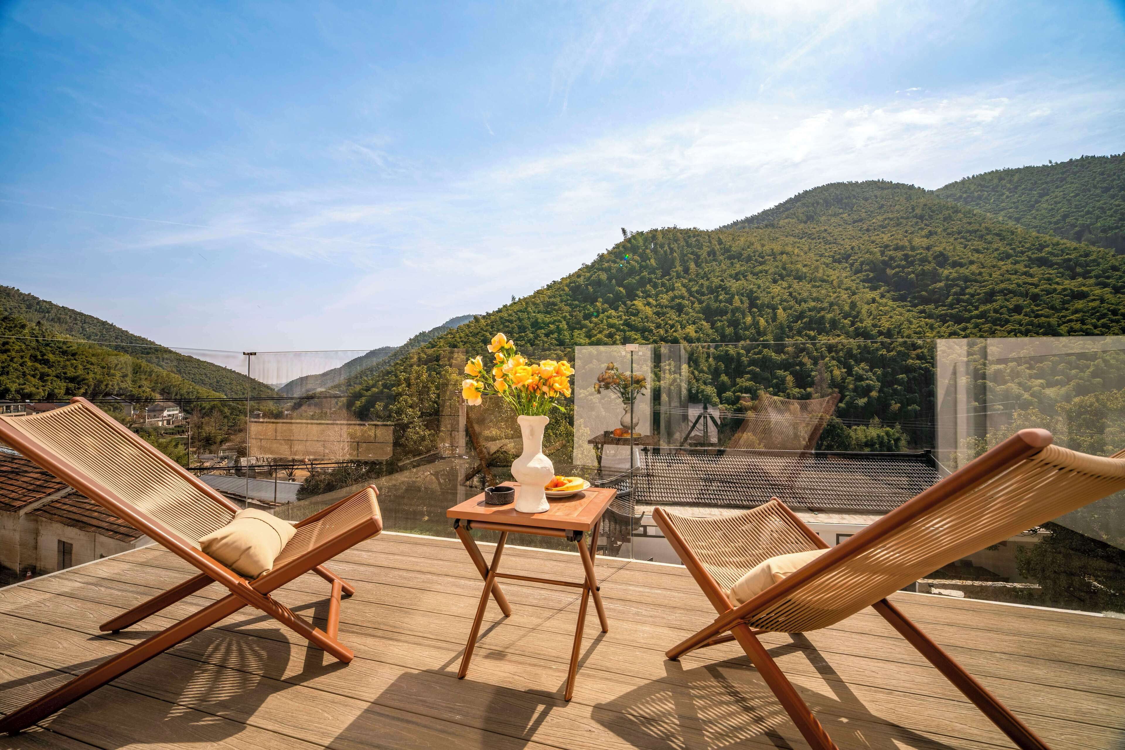 Kamar Twin Elite, pemandangan gunung | Teras/patio
