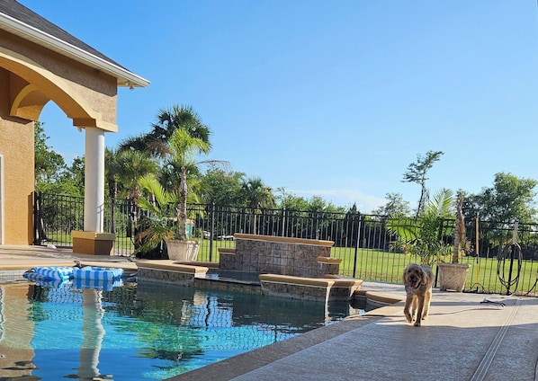 Outdoor pool, a heated pool