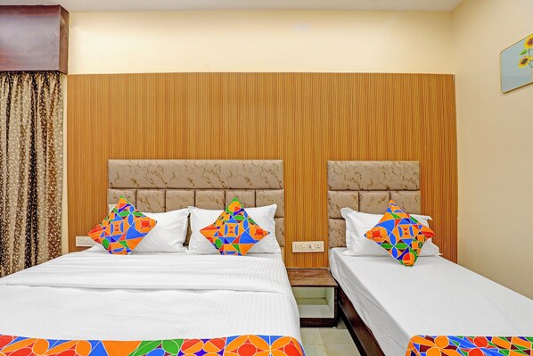 Egyptian cotton sheets, premium bedding, in-room safe, free WiFi - Fabhotel Royal Atlantis Studio Apartments (Chennai)