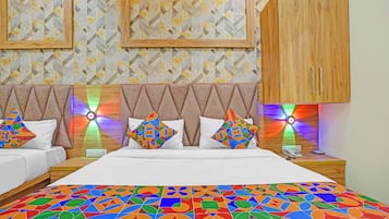 Lakens van Egyptisch katoen, luxe beddengoed, een kluis op de kamer