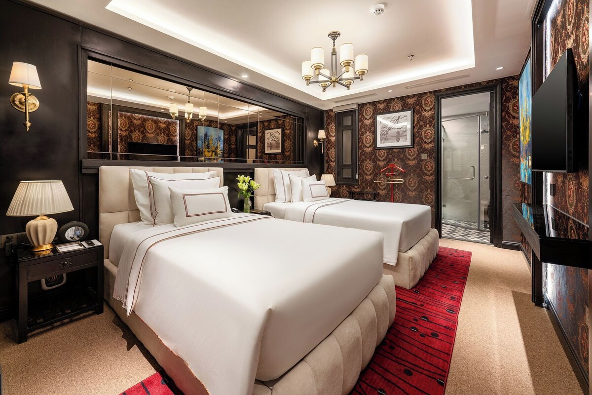 Premium bedding, down duvets, memory-foam beds, minibar