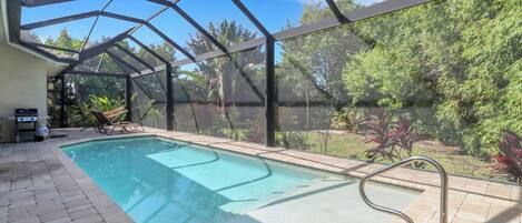 A heated pool
